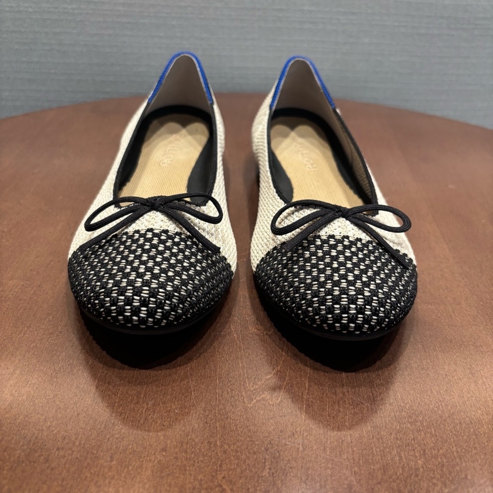 Rothy's Black & White Tweed Ballet Flats - Picture 4 of 15